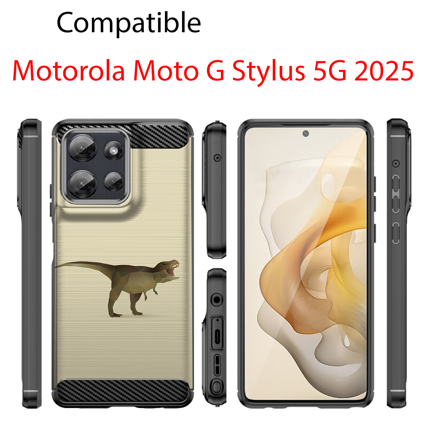Hülle für Moto G Stylus 2025 | Flex TPU Faser | Matt Schwarz Flexibel Cover - Bild 83 von 89