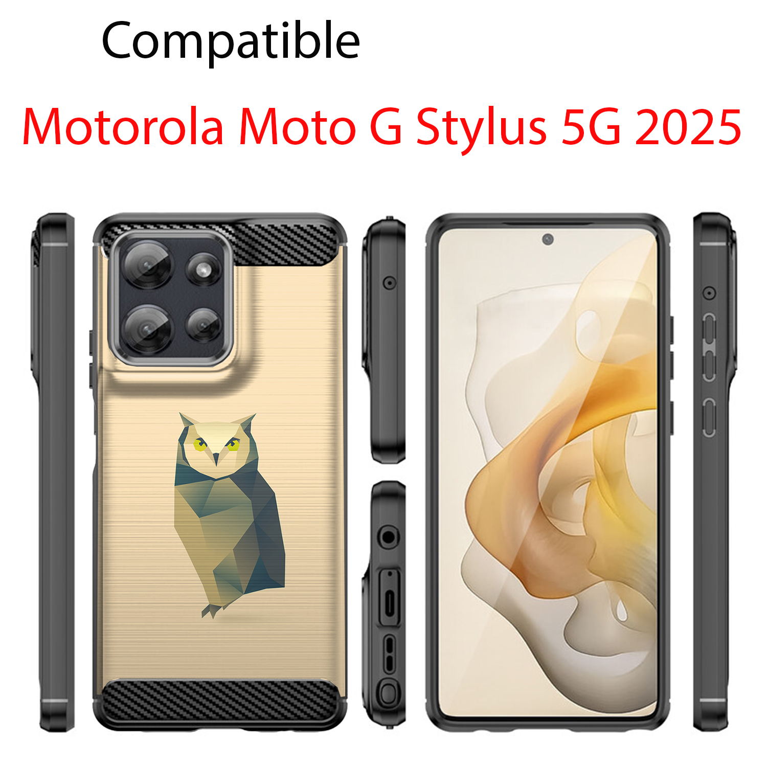 Hülle für Moto G Stylus 2025 | Flex TPU Faser | Matt Schwarz Flexibel Cover - Bild 87 von 89