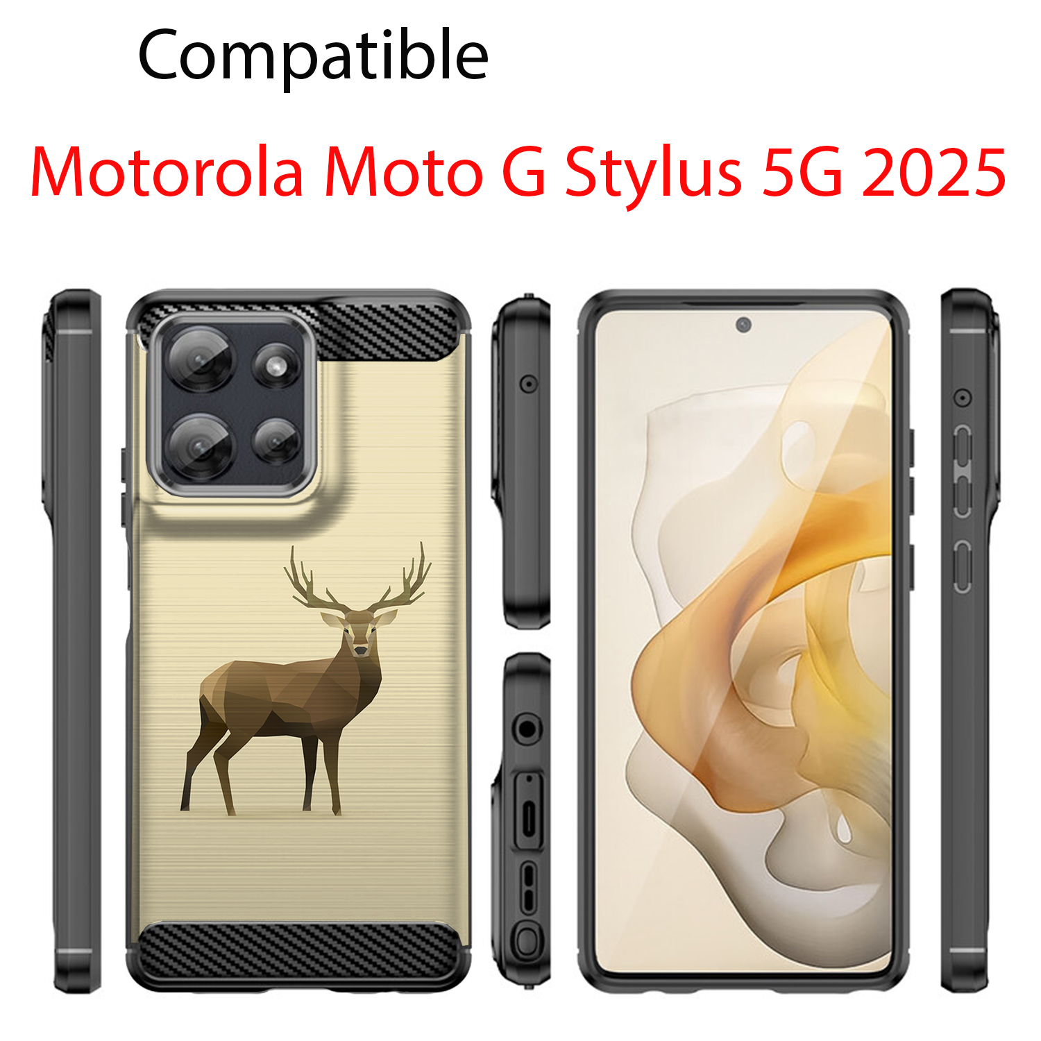 Hülle für Moto G Stylus 2025 | Flex TPU Faser | Matt Schwarz Flexibel Cover - Bild 15 von 89