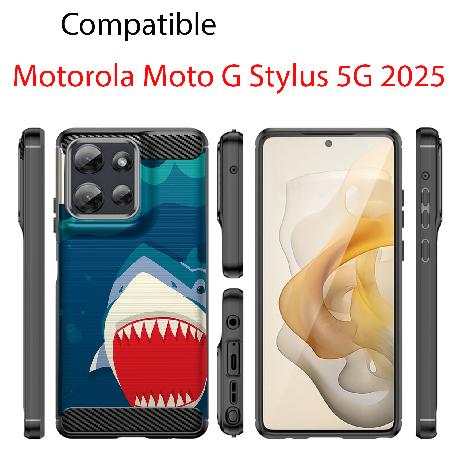Hülle für Moto G Stylus 2025 | Flex TPU Faser | Matt Schwarz Flexibel Cover - Bild 35 von 89