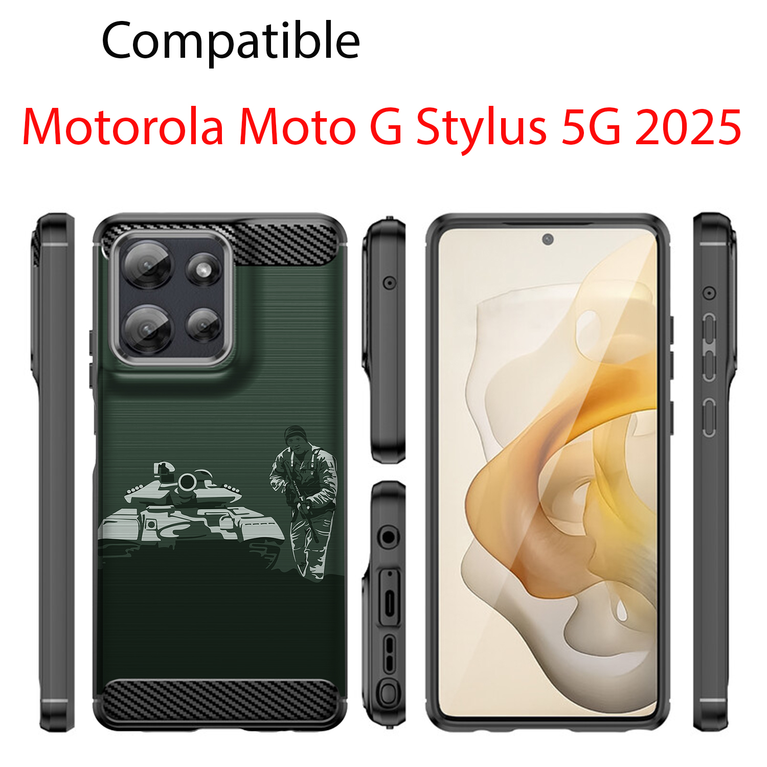 Hülle für Moto G Stylus 2025 | Flex TPU Faser | Matt Schwarz Flexibel Cover - Bild 39 von 89