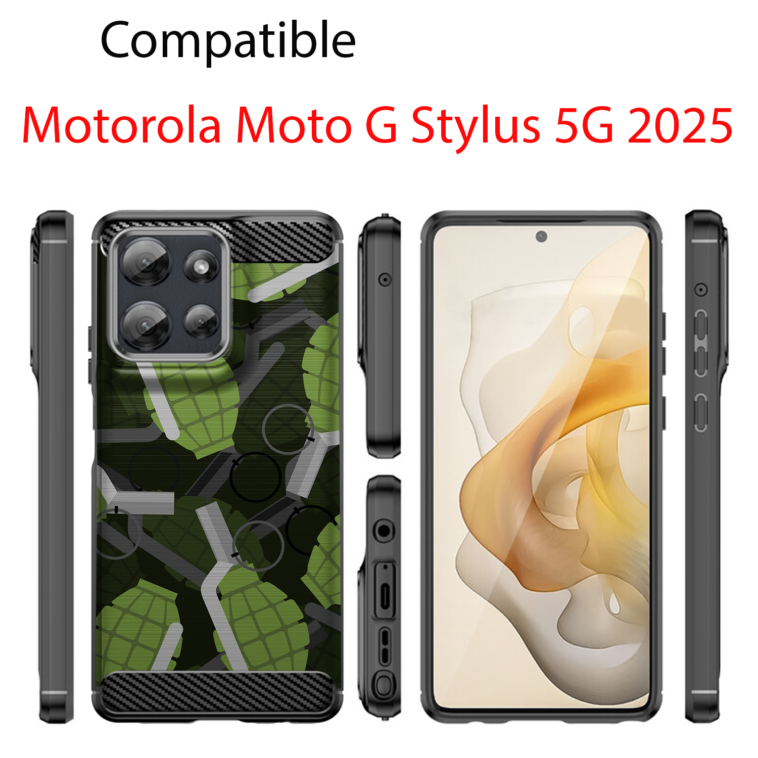 Hülle für Moto G Stylus 2025 | Flex TPU Faser | Matt Schwarz Flexibel Cover - Bild 43 von 89