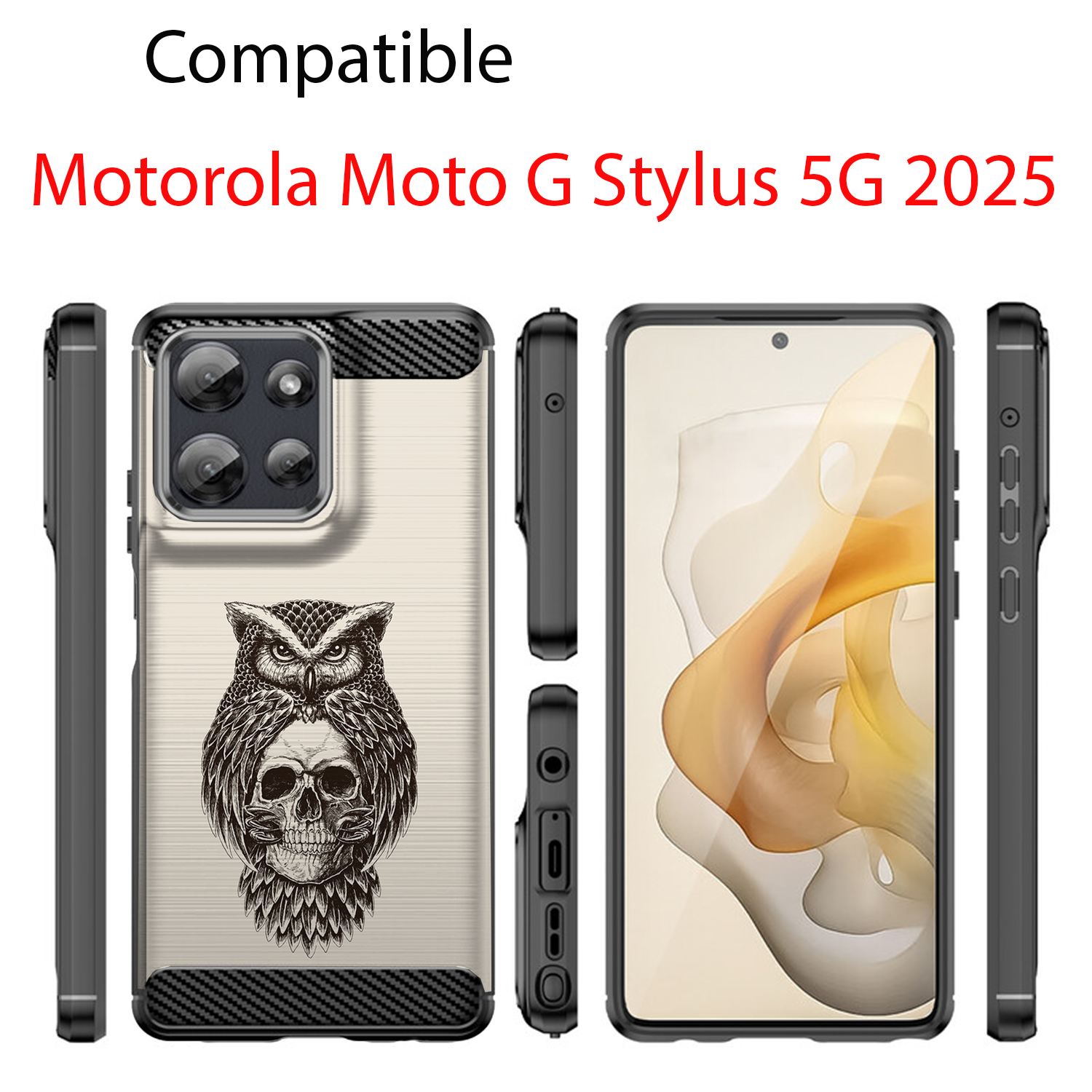 Hülle für Moto G Stylus 2025 | Flex TPU Faser | Matt Schwarz Flexibel Cover - Bild 51 von 89