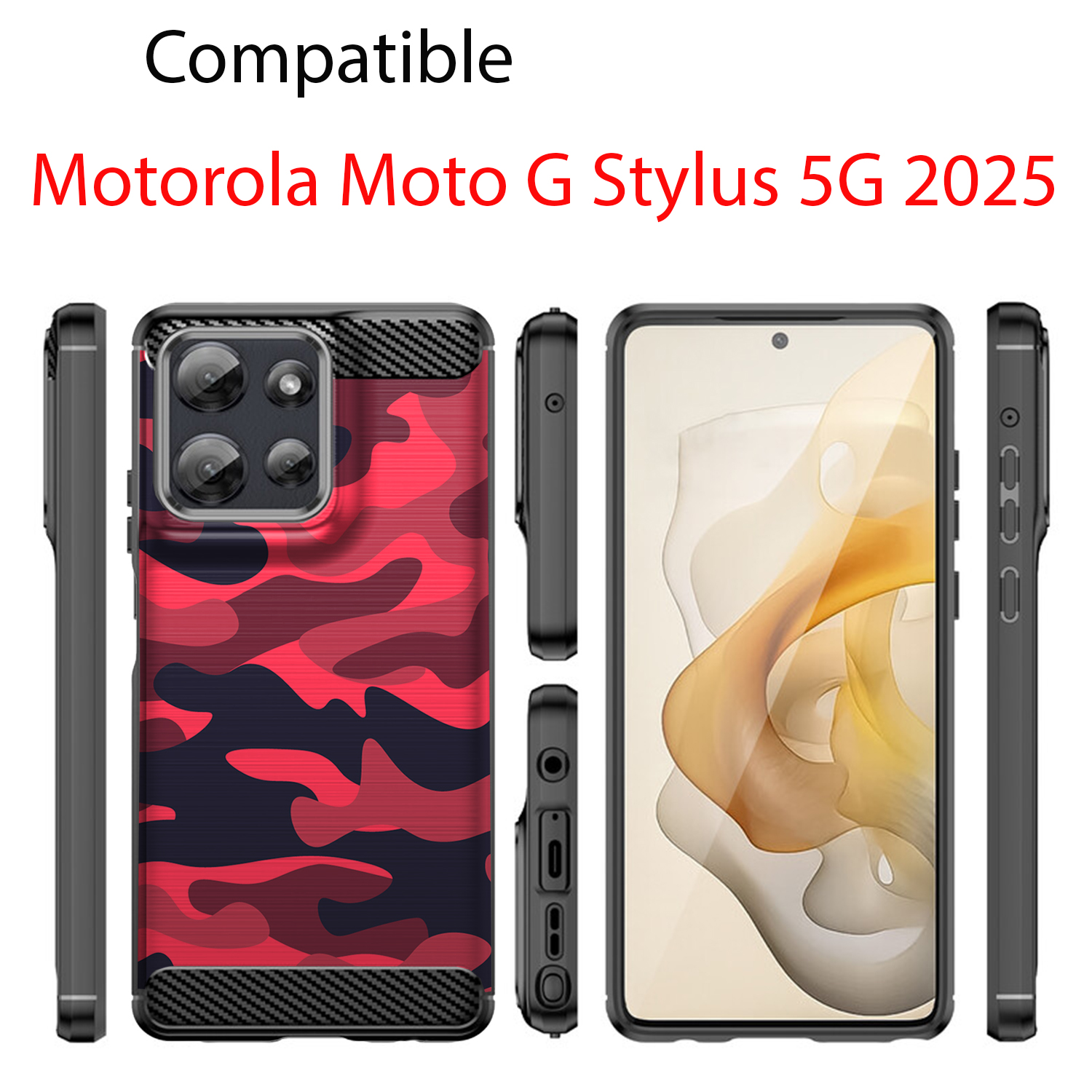 Hülle für Moto G Stylus 2025 | Flex TPU Faser | Matt Schwarz Flexibel Cover - Bild 59 von 89