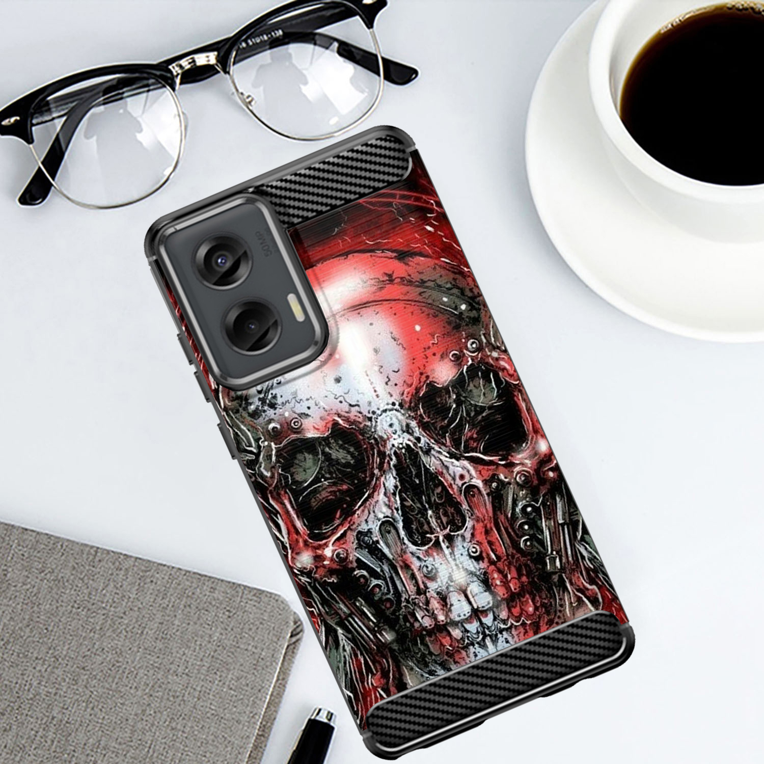 Custodia per Samsung Galaxy S10e Protettiva Silicone Slim Nera Carbonio