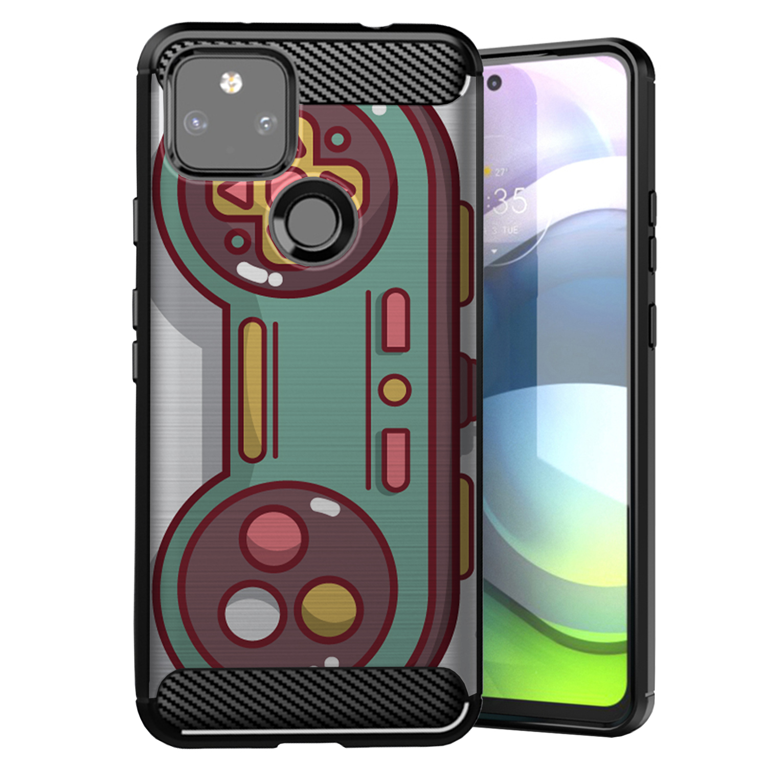 For [Google Pixel 5A (2021)][Flex TPU Fiber SET10] Shock Slim Flexible Case