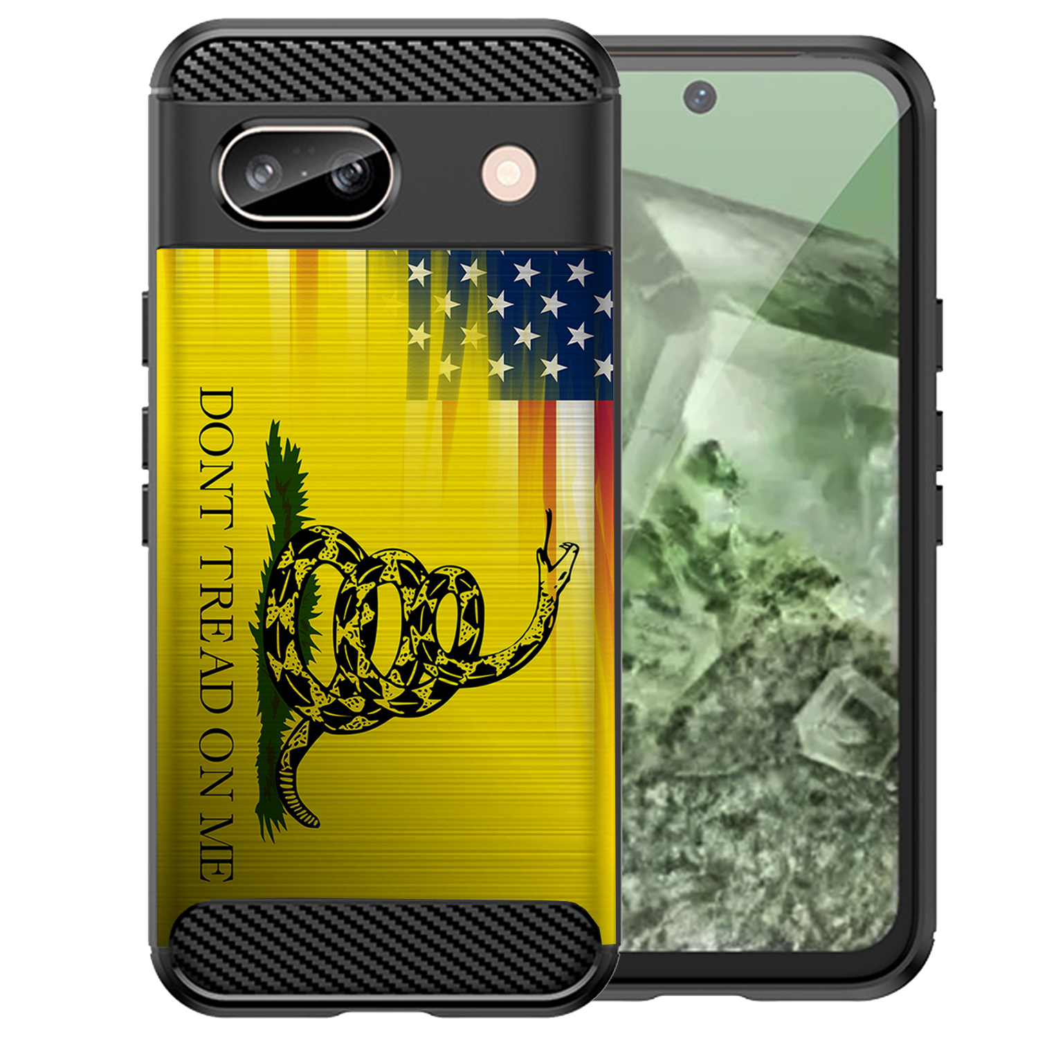 Case For [Google Pixel 8A (2024)] [Flex TPU Fiber SET3] Slim Black Cover
