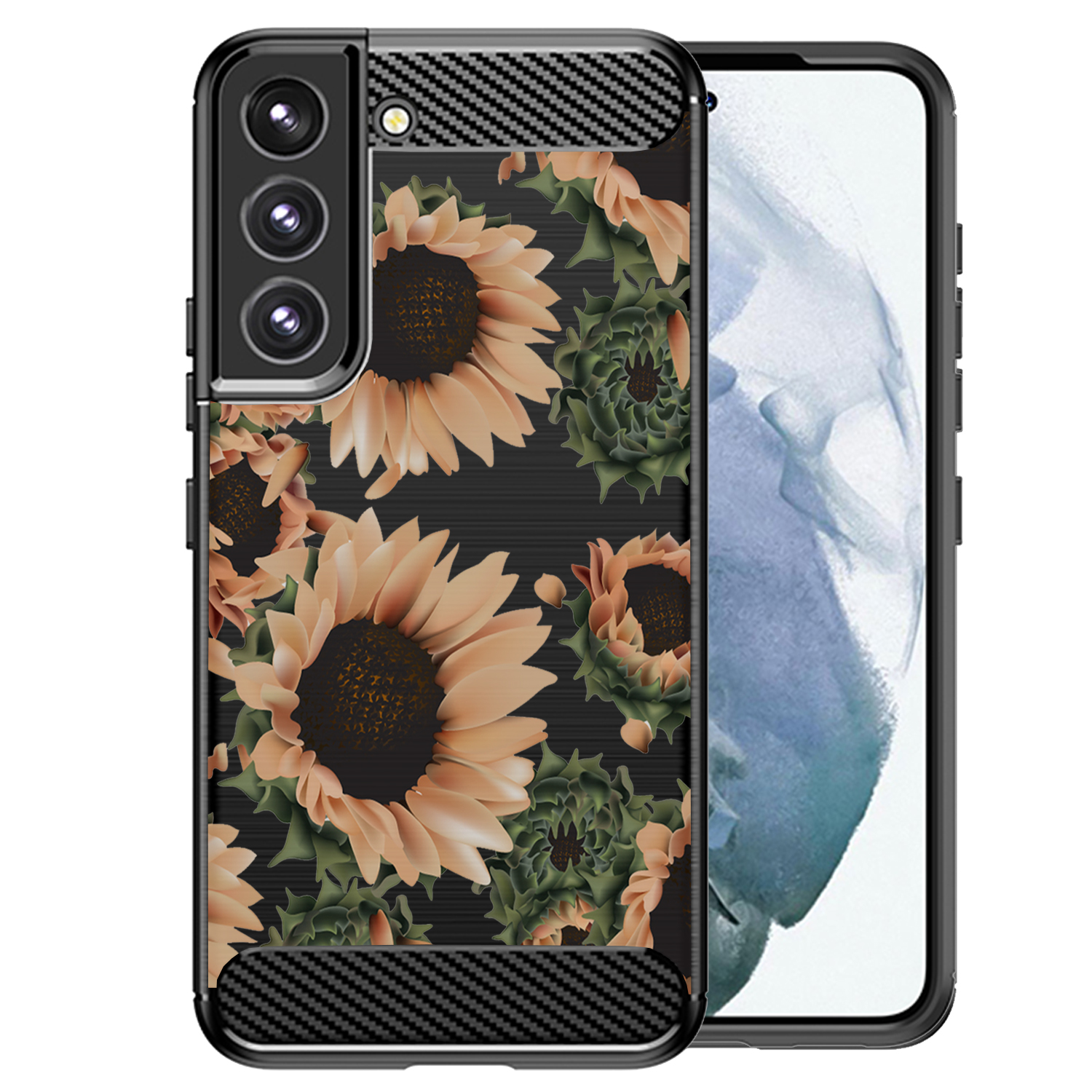 Case For [Samsung Galaxy S23 5G][FLEX TPU SET16] Slim Matte Floral Design
