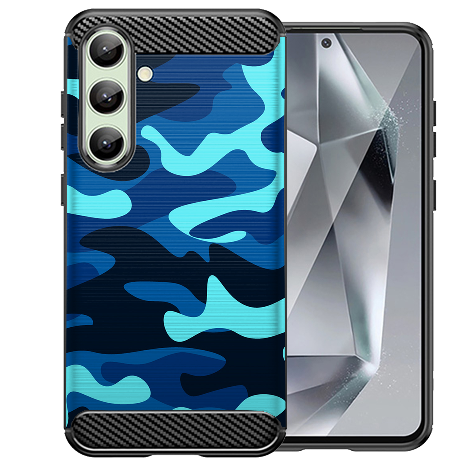 Case For [Samsung Galaxy S25 FE][Flex TPU Fiber SET5] Matte Black Flexible