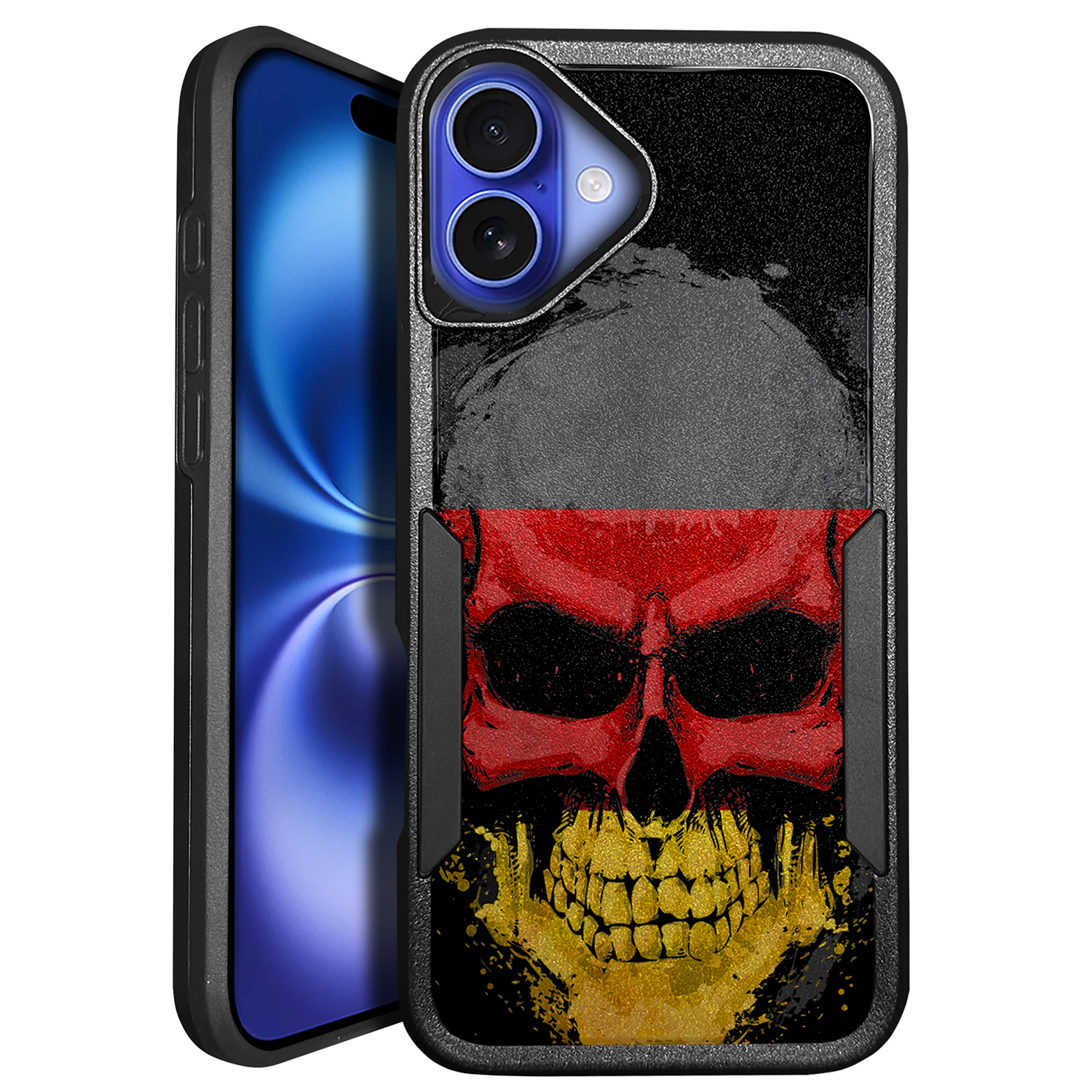 For [Apple iPhone 16 PLUS][HYBRID ARMOR][Dual Two Piece Case] Flag Case