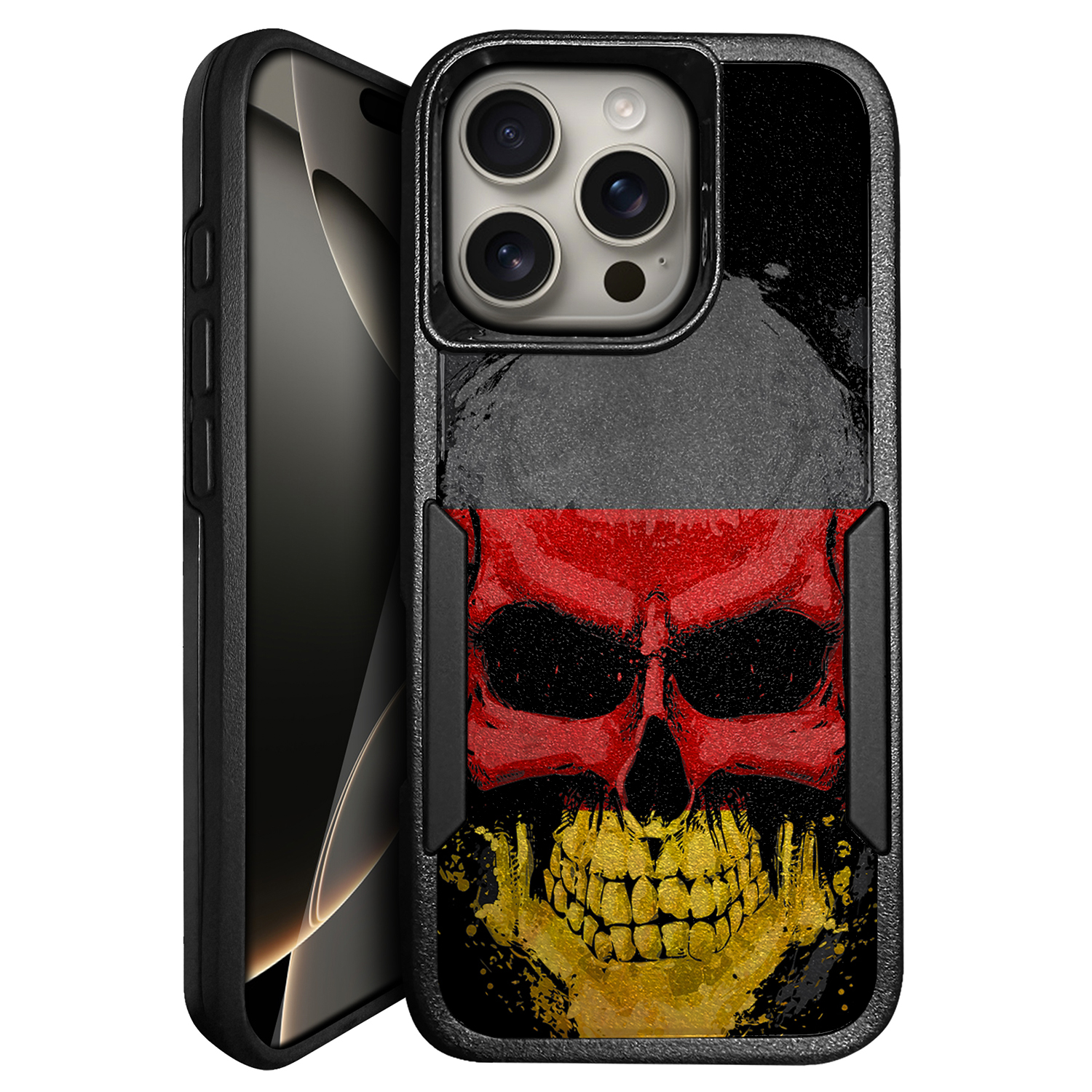 For [Apple iPhone 16 PRO][HYBRID ARMOR][Dual Two Piece Case] Flag Case