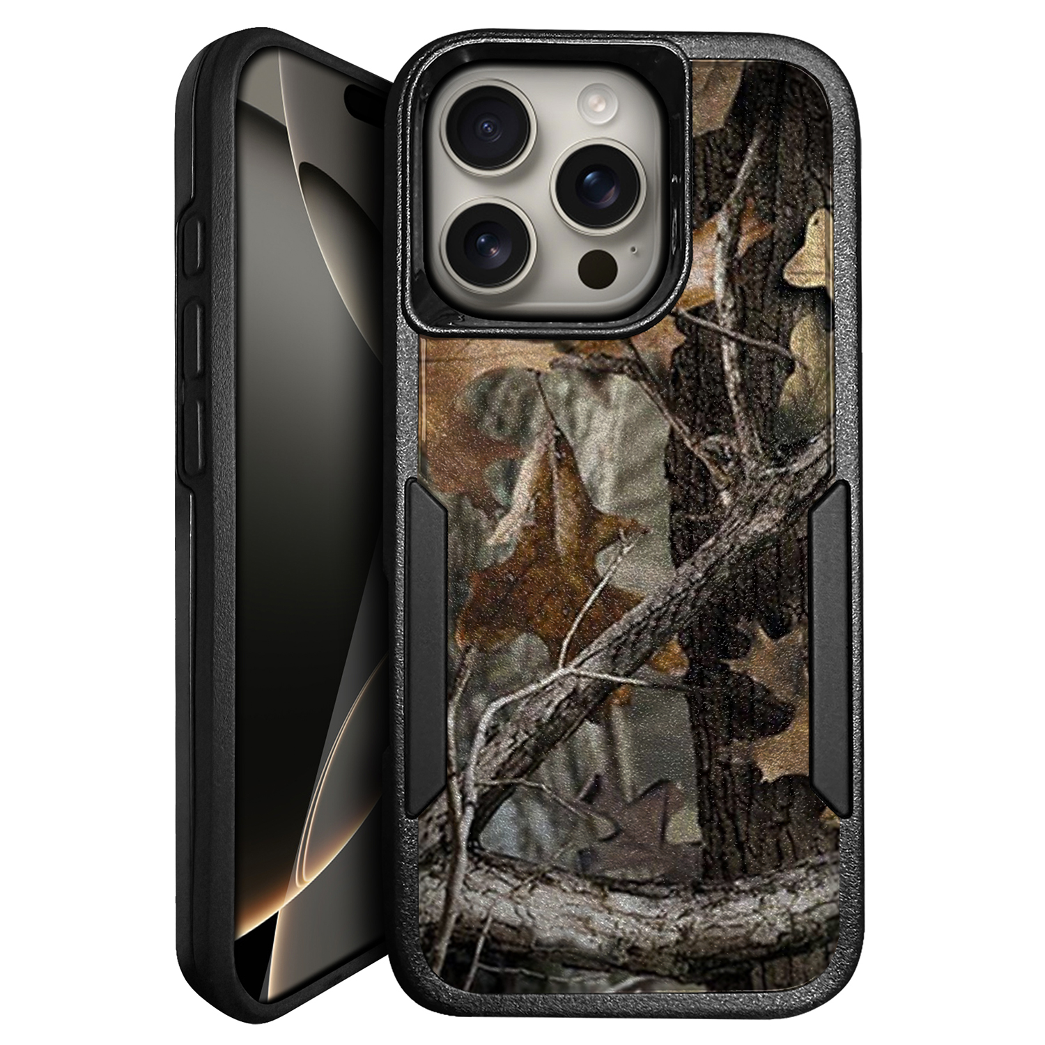 For [iPhone 16 PRO MAX][HYBRID ARMOR][Dual Two Piece Case] Camo