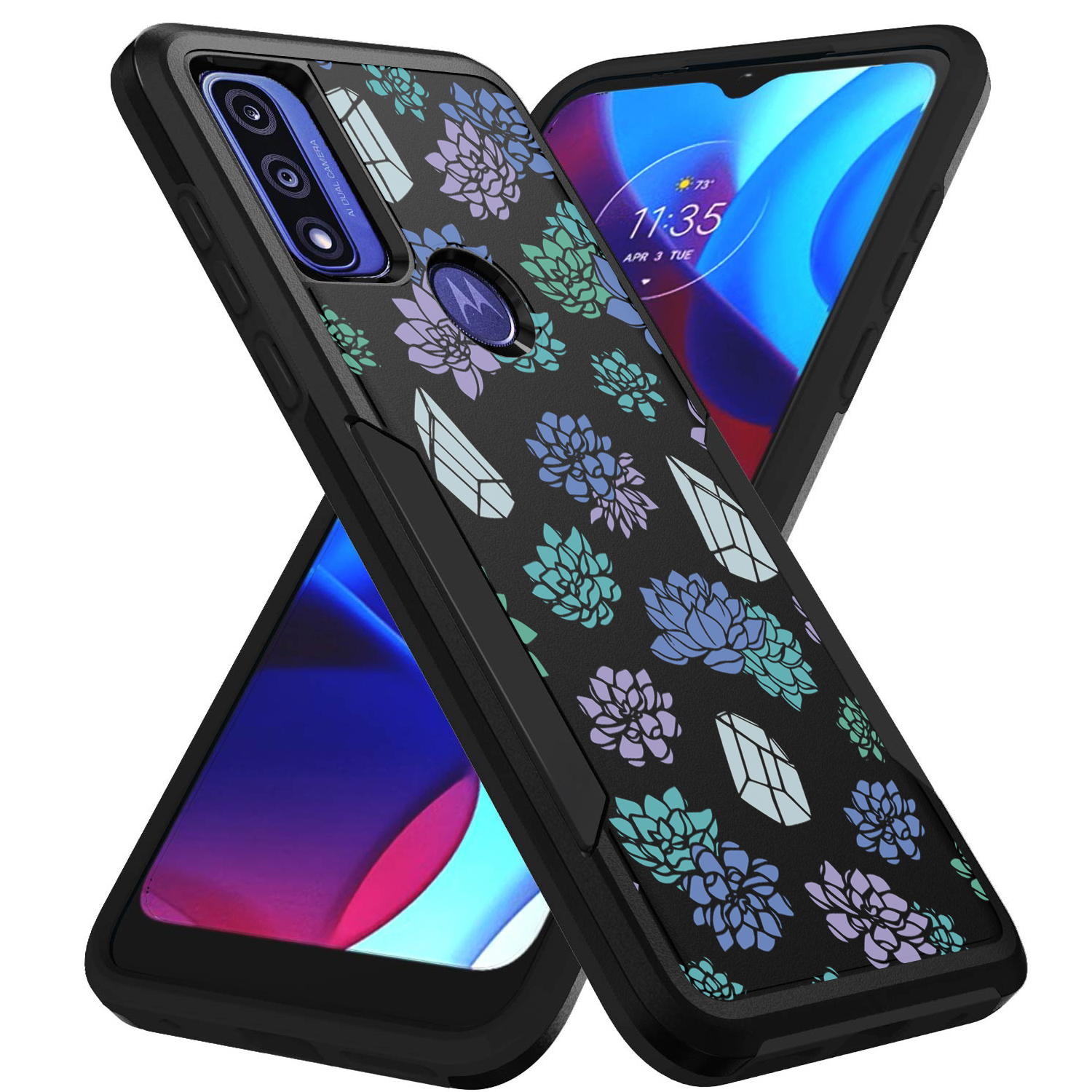 For [Moto G Power (2022)][DUAL TACTICAL][Hybrid Two Piece Case] Tribal
