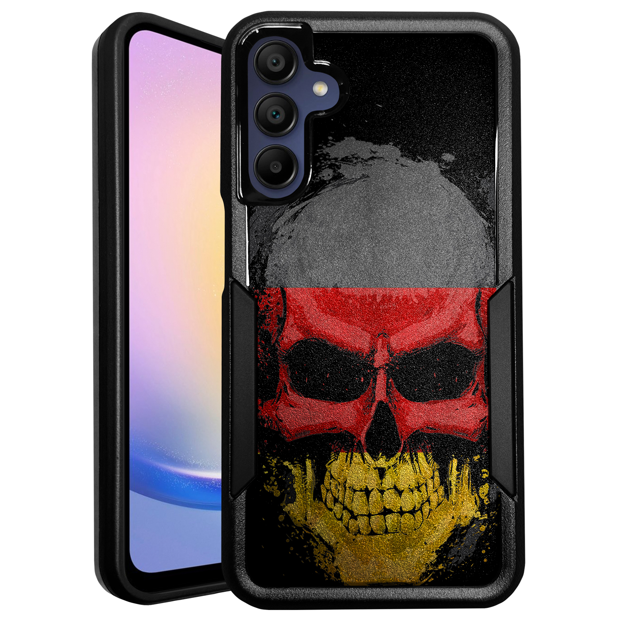 For [Samsung Galaxy A15 5G][HYBRID ARMOR][Dual Two Piece Case] Flag Case