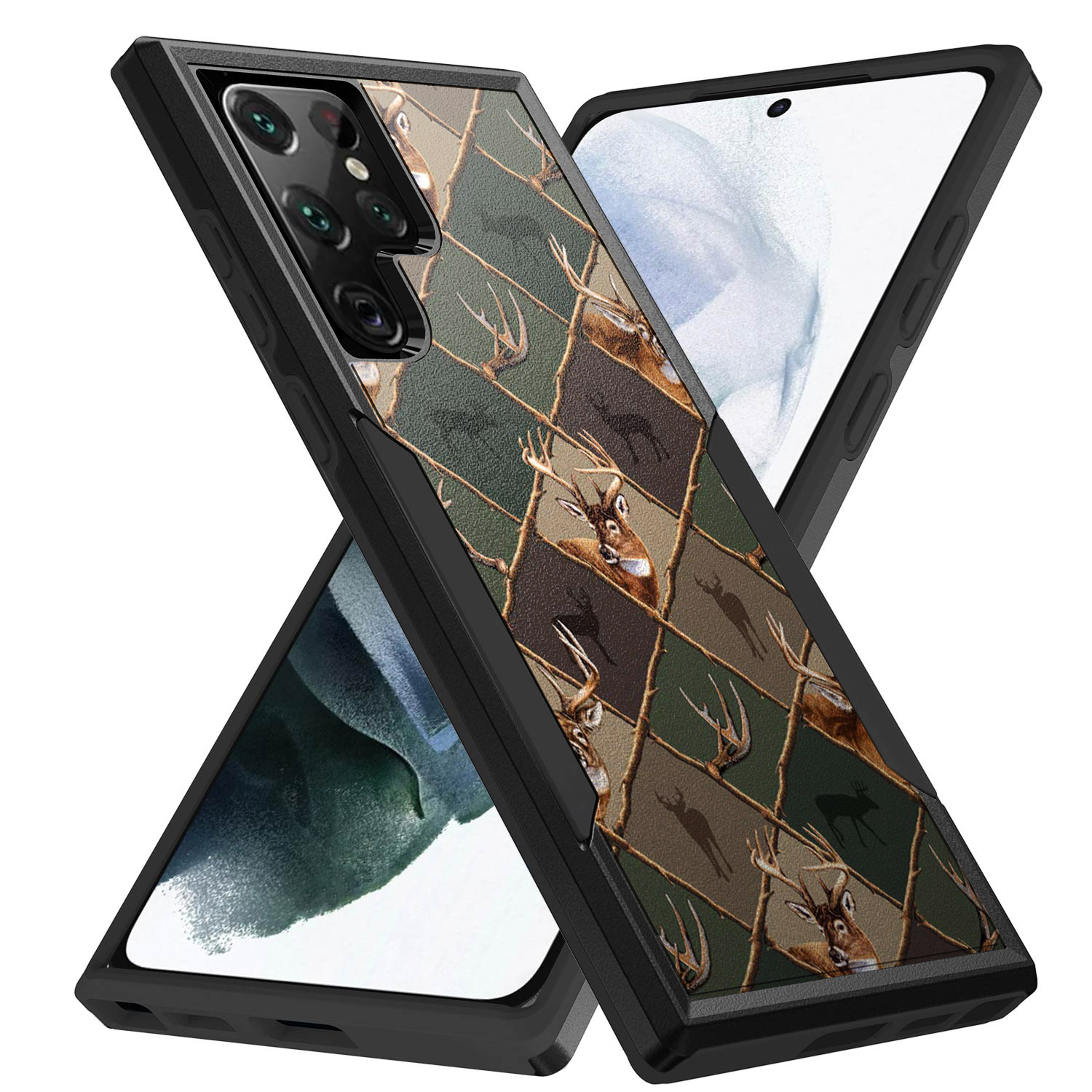 For [Samsung Galaxy S22 Ultra][DUAL TACTICAL][Hybrid Two Piece Case] Shock