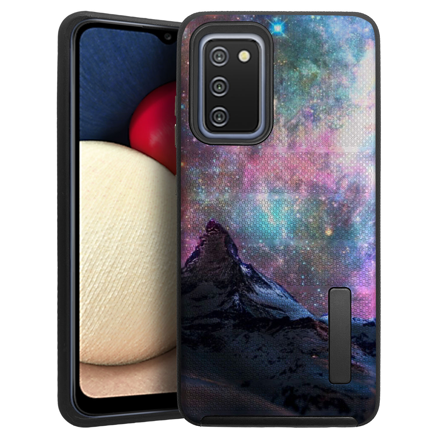For [Samsung Galaxy A02S][DUAL LAYER GRIP TACTICAL CASE] Slim Hybrid 2