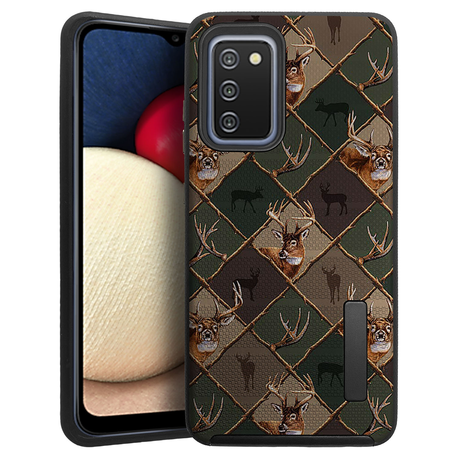 For [Samsung Galaxy A02S][DUAL LAYER GRIP TACTICAL CASE] Shock Combat 12