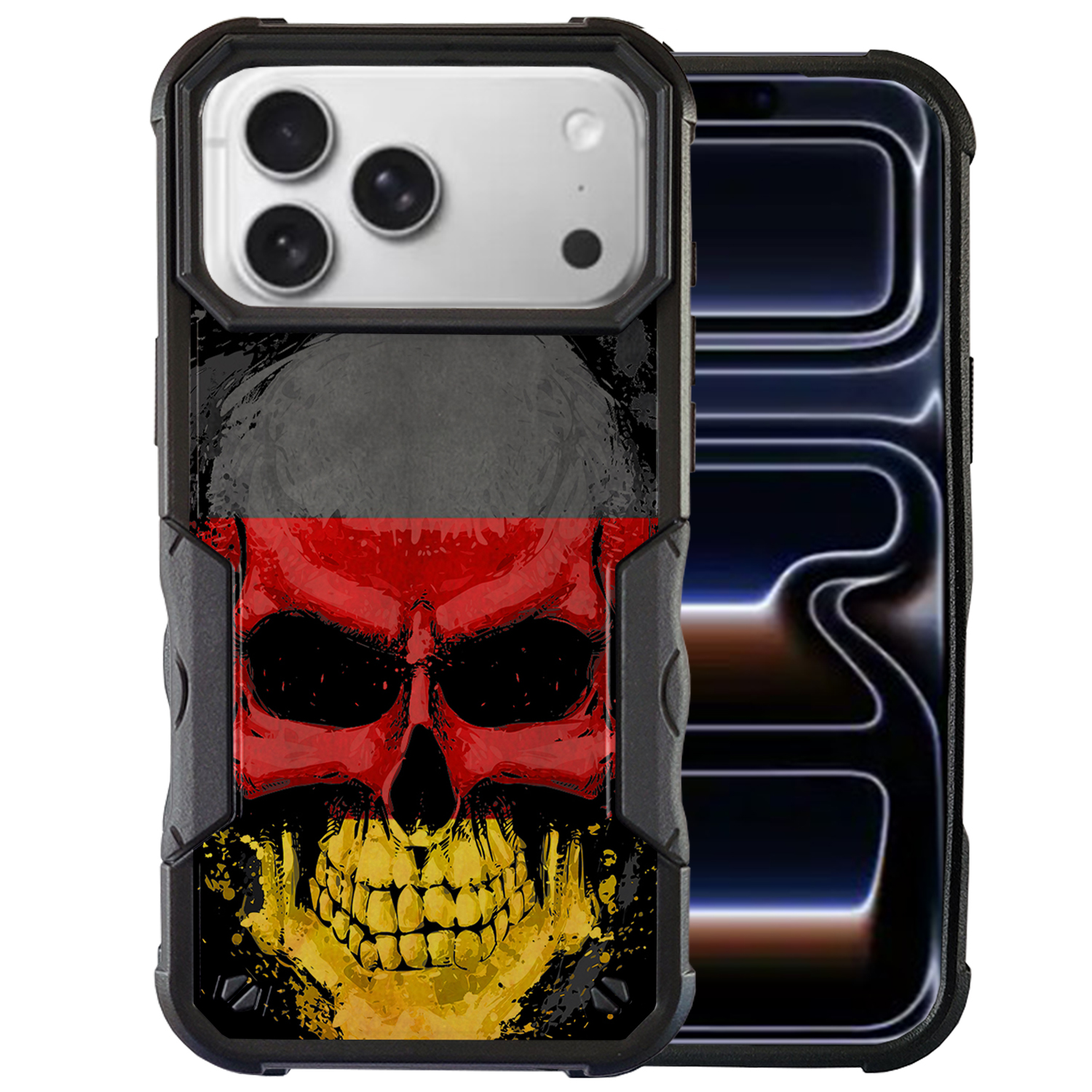For [iPhone 17 PRO][DUAL TACTICAL][Hybrid Two Piece Case] Flag Case