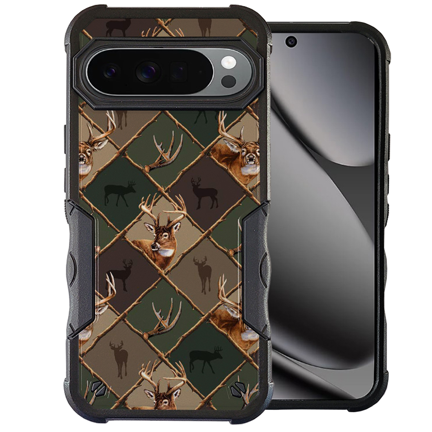 For [Pixel 10 PRO XL][DUAL TACTICAL][Hybrid Two Piece Case] Shock