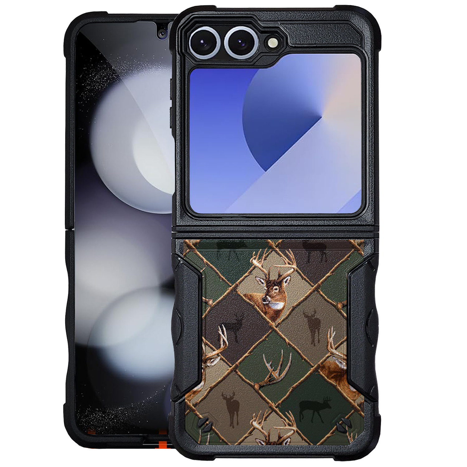 For [Samsung Galaxy Z Flip6][DUAL TACTICAL][Hybrid Two Piece Case] Shock